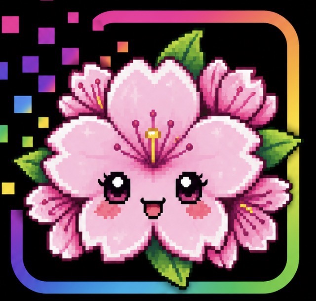 Happy Pixel flower